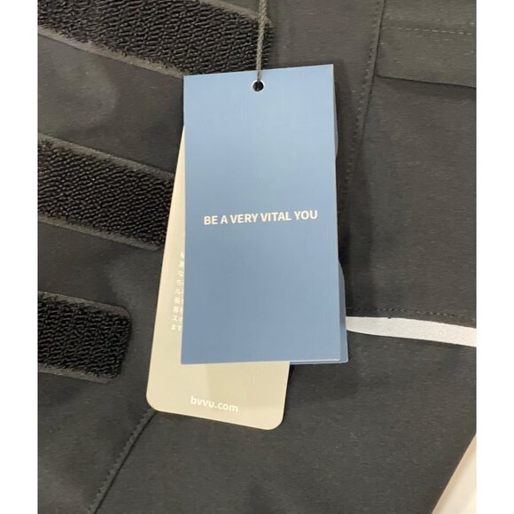 BVVU Womens High-Waisted Sauna Pants Large Black Silver Workout Fat-Burner NWT - Picture 10 of 16